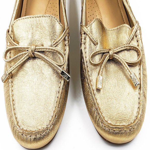 New Michael Kors Metallic Leather Moccasins 8, 8.5 - Picture 5 of 7